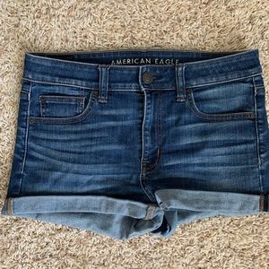 American Eagle high rise denim shorts